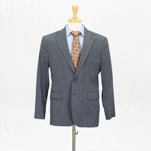 Bespoke 42S Gray Solid 2-Button Sport Coat Blazer Jacket V171